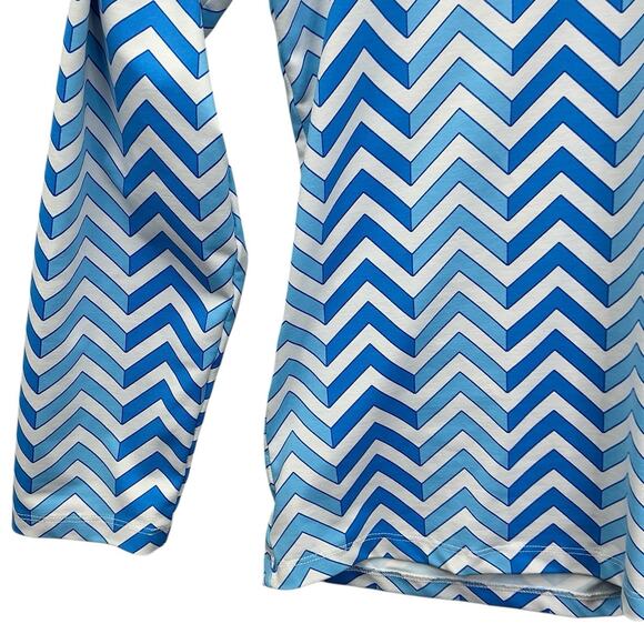 J McLaughlin Quarter Zip Long Sleeve Pullover Top Size XL Blue - Picture 4 of 11